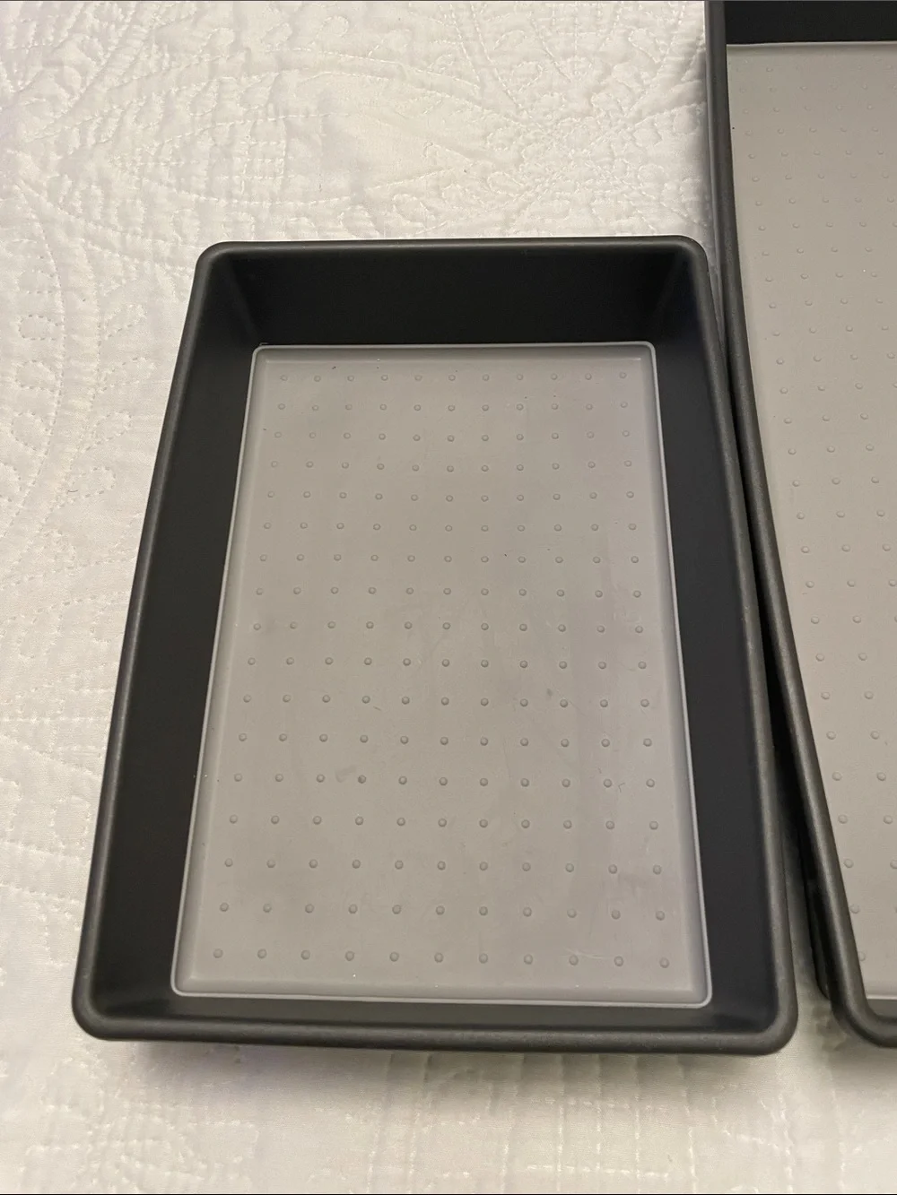 Set of 3 MADESMART Gray Drawer Organizers Bins Lightly Used Great Condition